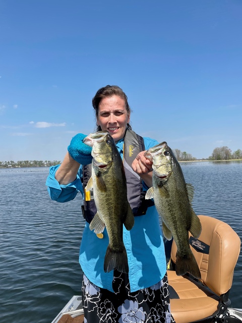 Bass fishing in Lake Seminole